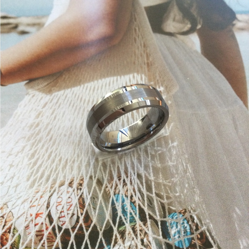 HAWAIIAN Tungsten ring,comfort-fit.